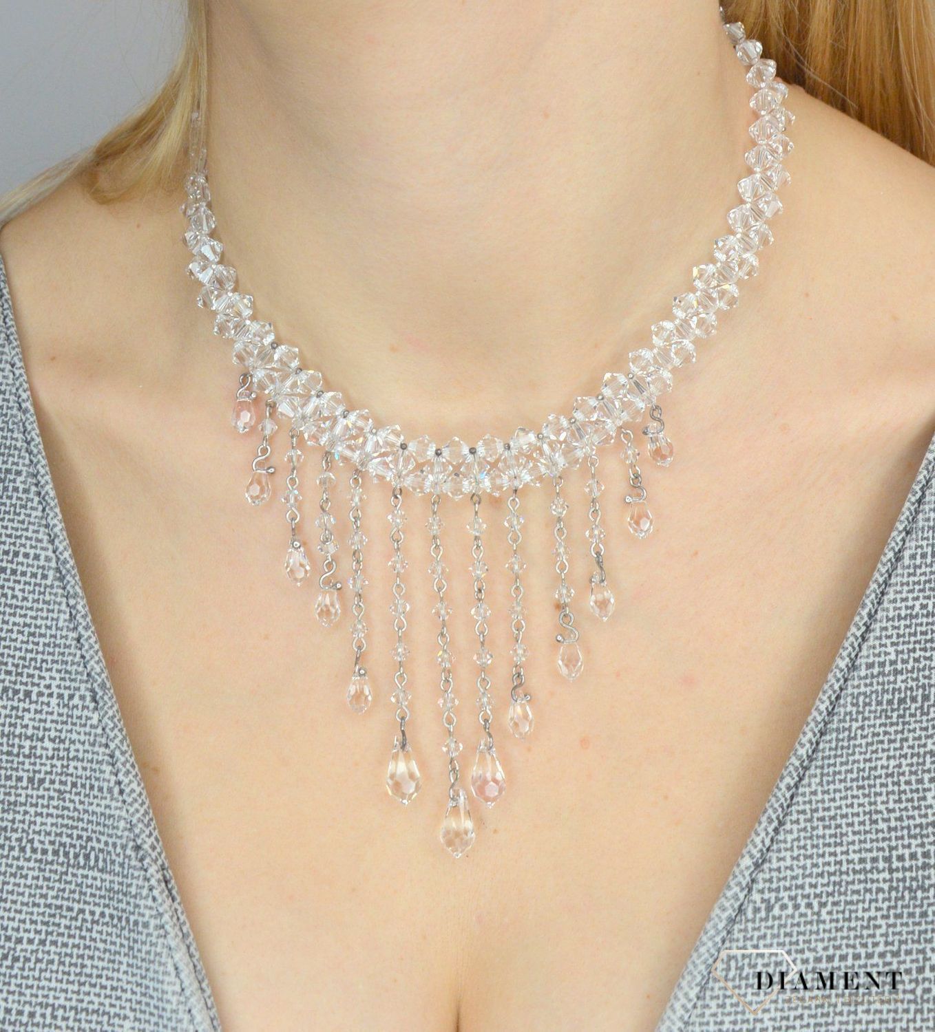 Naszyjnik z Kryształami Swarovskiego  NR 480 wykonana ze srebra próby 925 oraz ekskluzywnych kryształów Swarovski®  (1).JPG